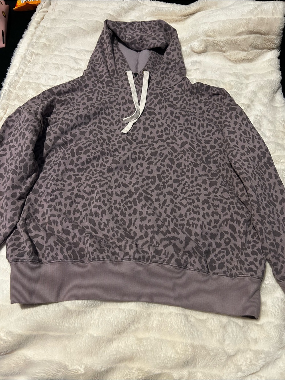 Buffalo David Bitton Mauve Leopard Print Hooded Sweater